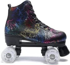 Image of Womens Roller Skates Double Row Skates High-top Roller Skates
