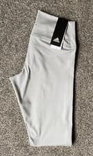 Image of Adidas Grey Yoga Power Mesh 7/8 Tights - UK Size Small