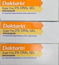 Image of 3 x Daktarin Sugar Free - 2% Miconazole Oral Gel - 15g
