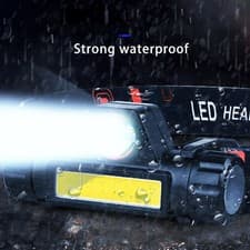 Image of Mini LED Headlight USB Rechargeable Adj Angle Waterproof Lightweight COB Head