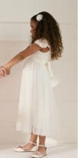 Image of Monsoon Girls Estella wedding christening Dress Ivory White 12-18 months new