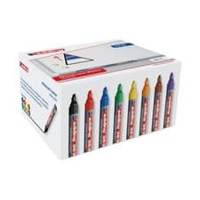 Image of Edding 363 Whiteboard Markers Classpack Chisel Tip 1-5mm Line in Assorted Colour