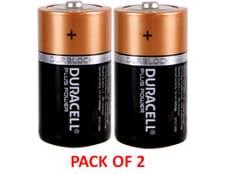 Image of PACK OF 2 Duracell Plus Power 'C' Cell LR14/MN1400 Alkaline Battery Batteries