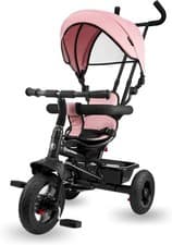 Image of Toddler Tricycle with Parent Handle - Adjustable Push Bar Trike