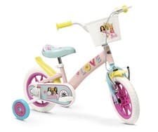 Image of Toimsa Childrens Barbie Bike Pink 12" Kids Bicycle Removable Stabilisers 3-5yrs