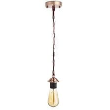 Image of E27 Ceiling Lamp Rose Light Fitting Vintage Industrial Bulb Holder Pendant Light