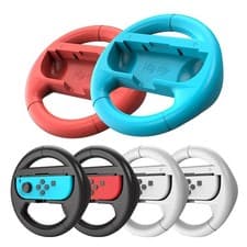 Image of 2PCS Switch Racing Steering Wheels for Nintendo Joy-Con Mario Kart Wheel UK