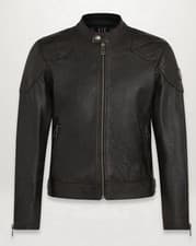 Image of Belstaff Outlaw Leather Jacket New Black Size Large