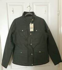 Image of Barbour Faeroe Wax Jacket Green UK 12 New with Tags