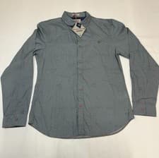 Image of NEW Mens White Stuff Geo Print Shirt Blue Size S RRP £50 (ITN639)
