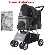 Image of JX Pet Stroller Dog Cat Puppy Pram Pushchair Travel Cart Jogging Buggy Carrier 
