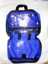 Image of First Aid Case Sport HSE 3 Compartments with windows Blue UK Seller Last Few