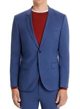 Image of Hugo Boss Mens Arti Extra Slim Fit Wool Suit Jacket 40 Regular Blue - NWT $495