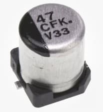 Image of 20 x PANASONIC - EEEFK1C470UR - Capacitor: electrolytic, low ESR, SMD, 47uF. 16V