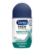 Image of Sanex Men Sensitive 48h Antiperspirant Roll-On Deodorant 50ml