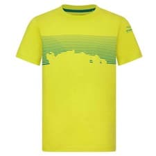 Image of Aston Martin F1 Team Kids Lime Green Fanwear Front Graphic Tee Shirt