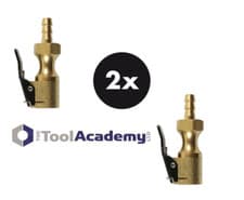 Image of 2X Laser Tools Tyre Valve Connectors connections Clip On Tool Quick Chuck Cars