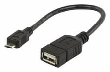 Image of USB OTG Cable - USB A Female to Micro USB B Smartphone Tablet to OTG flash drive