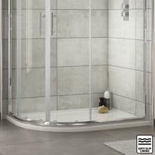 Image of Nuie Slip-Resistant Left Hand Offset Quadrant Shower Tray 1000 x 800mm Slimline