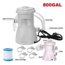 Image of Above Ground Pool Filter Pump -Swimming Pool Cartridge Filter Pump System 800GAL