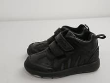 Image of Clarks Kids Black Leather Hook Loop School Shoes UK (7.5G) EU(25WW) BOX 20