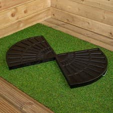 Image of 2 Piece 14kg Black Hanging Banana Cantilever Garden Parasol Base Weights
