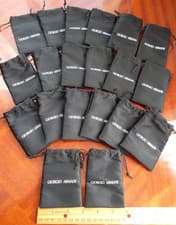 Image of Lot of 20 GIORGIO ARMANI Jewelry or Belt Buckle Dust Bag, Pouch 3.75" x 2.75"