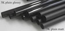 Image of 2pc 3K Carbon Fiber Tube Pipe x 500mm OD 5mm 6mm 7 8mm 9mm 10mm(Roll Wrapped) UK