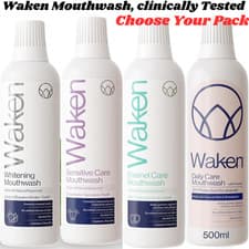 Image of Waken Mouthwash Whitening/Enamel/Sensitive/Advanced Care Fluoride Prevents Stain