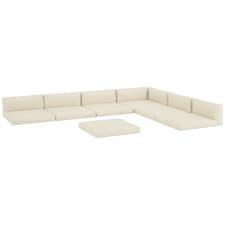 Image of Outsunny Replacement Cushions for Outdoor Furniture Garden Seat Cushion Pad
