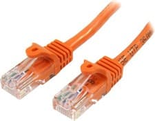 Image of StarTech.com 0.5m Orange Cat5e Patch Cable with Snagless RJ45 Connectors - Shor