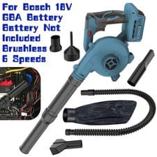 Image of Cordless Leaf Blower New for Bosch 18V GBA Battery, 2in1 Blowers & Vacuum Leaf