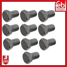 Image of Oil Drain Plug x10 Febi 48893 For BMW 2 3 5 6 7 8 Series 11131273093 11137535106