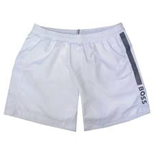 Image of Hugo Boss Men's White Dolphin Swim Shorts