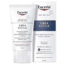 Image of Eucerin Smoothing Face Cream 5% Urea 50ml | Dry Skin Relief Moisturizer