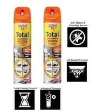 Image of Insect Killer Spray Zero In Total Ants Wasp Flies Mosquito 300 ML