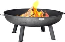 Image of Harbour Housewares 75cm Cast Iron Fire Pit - Outdoor Garden Fire Bowl Frazier