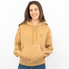 Image of Carhartt WIP Women Hoodie Beige Casual Summer Cotton Hoody Size S Small