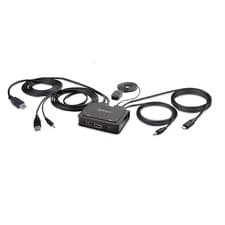 Image of StarTech.com 2-Port Hybrid USB-C HDMI Cable KVM Switch 4K 60Hz Compact KVM with