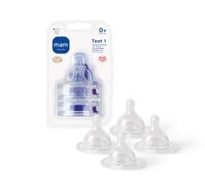 Image of Teats Size 1 Suitable for Newborns Slow Flow SkinSoft Silicone Teats for Baby