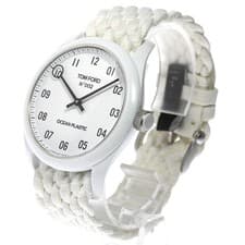 Image of UNWORN GENUINE TOM FORD QUARTZ WATCH OCEAN PLASTIC 002 SERIES WHITE - TFT002024