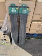 Image of 2 Grey 6ft X 2ft Wooden Expanding Garden Trellis 1.8m X 60cm
