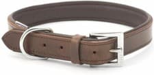 Image of Ancol Vintage "Big Dog" Russett / Chestnut Classic Leather Padded Dog Collar