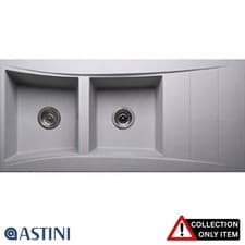 Image of Astini Xeron 2.0 Bowl Grey SMC Synthetic Reversible Kitchen Sink & Waste
