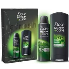 Image of Dove Men+Care Extra Fresh Gift Set 72H Refreshing Face Body Wash & Deodorant