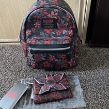 Image of Loungefly Stranger Things Demogorgon Mini Backpack & Wallet