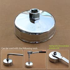 Image of Oil Filter Wrench Housing Socket Type Removal Tool 66~102mm 8/12/14/15/18 Flutes