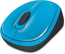 Image of Microsoft Wireless Mobile Mouse 3500, Cyan Blue Gloss - Comfortable Ambidextrous