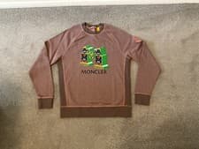 Image of Moncler Genius 1952 Logo Print Crew Sweat Sweatshirt - Pink - Men’s Medium