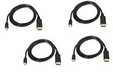 Image of 4 x Mini DisplayPort to DisplayPort Cable 1.8m